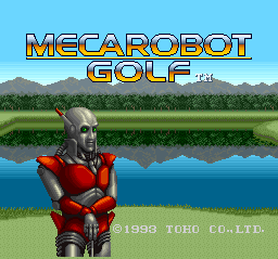 Mecarobot Golf (USA) Title Screen